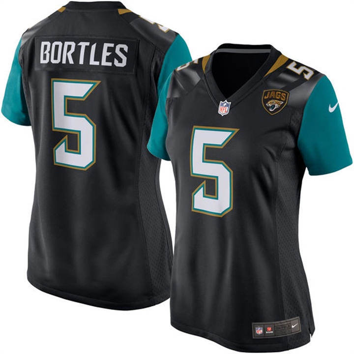 Women Jacksonville Jaguars #5 Blake Bortles Black Game Jersey